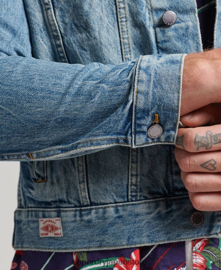 ハイウェイマン トラッカー ジャケット 男性 Superdry 衣類 青 2J62PZ4438