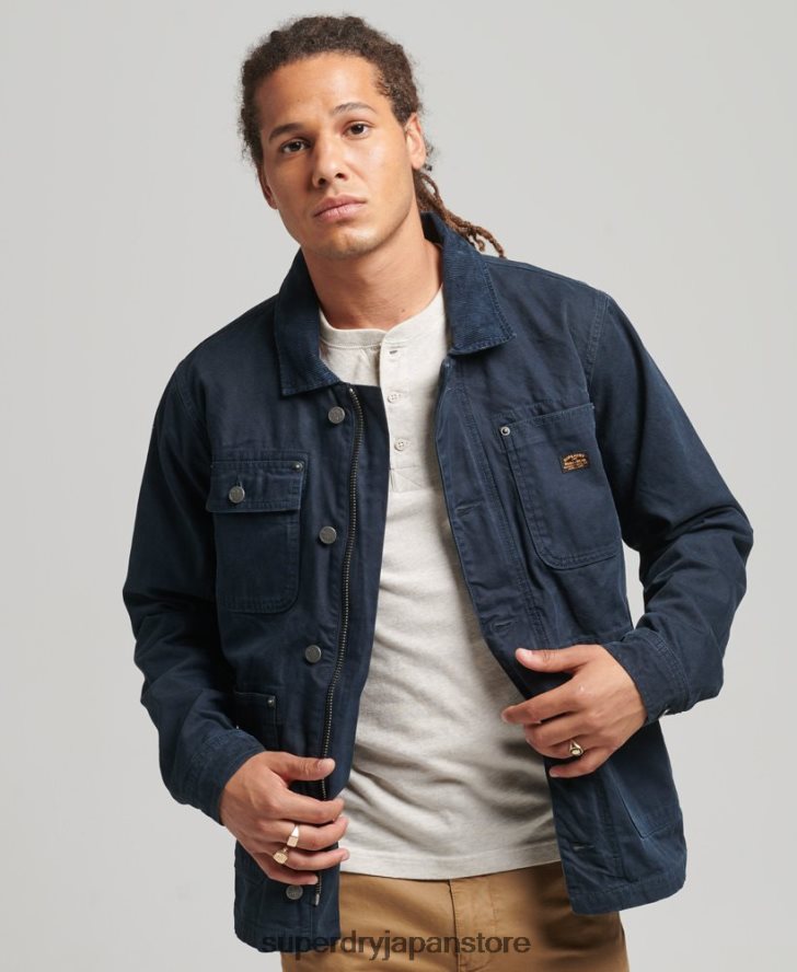 ヴィンテージランチジャケット 男性 Superdry 衣類 海軍 2J62PZ4440