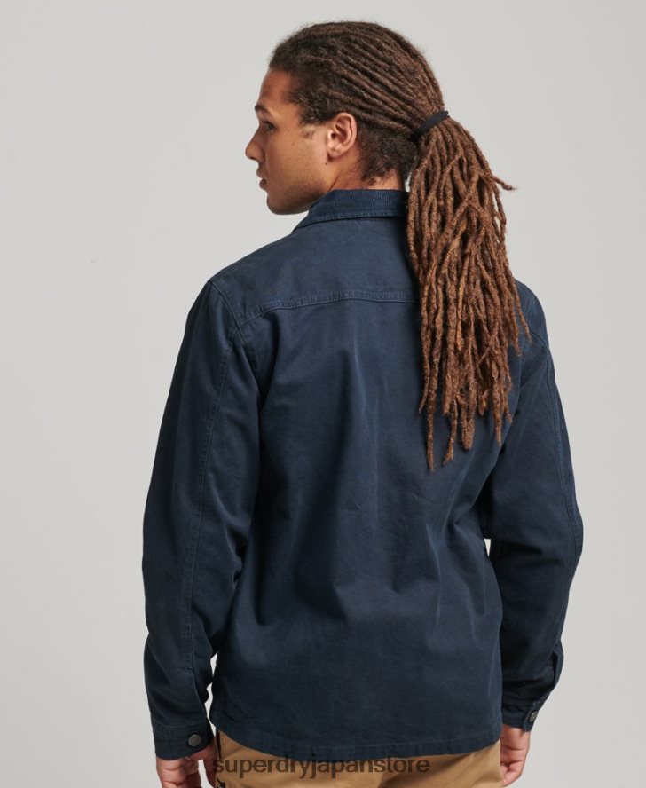 ヴィンテージランチジャケット 男性 Superdry 衣類 海軍 2J62PZ4440