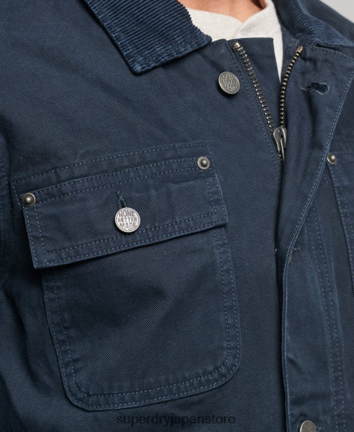 ヴィンテージランチジャケット 男性 Superdry 衣類 海軍 2J62PZ4440