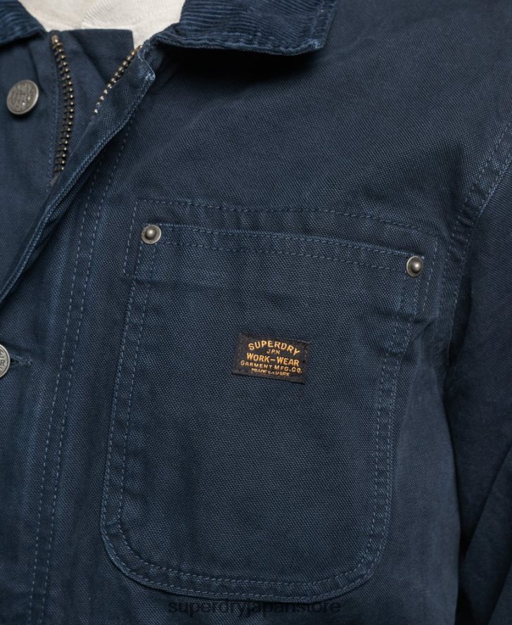 ヴィンテージランチジャケット 男性 Superdry 衣類 海軍 2J62PZ4440