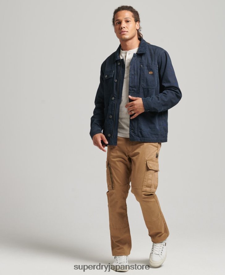 ヴィンテージランチジャケット 男性 Superdry 衣類 海軍 2J62PZ4440