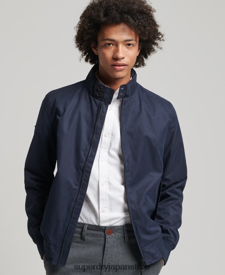 アイコニックなハリントンジャケット 男性 Superdry 衣類 海軍 2J62PZ4443