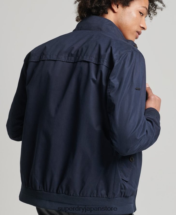 アイコニックなハリントンジャケット 男性 Superdry 衣類 海軍 2J62PZ4443