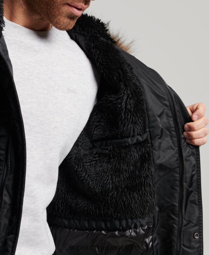 チヌークパーカージャケット 男性 Superdry 衣類 濃い灰色 2J62PZ4447