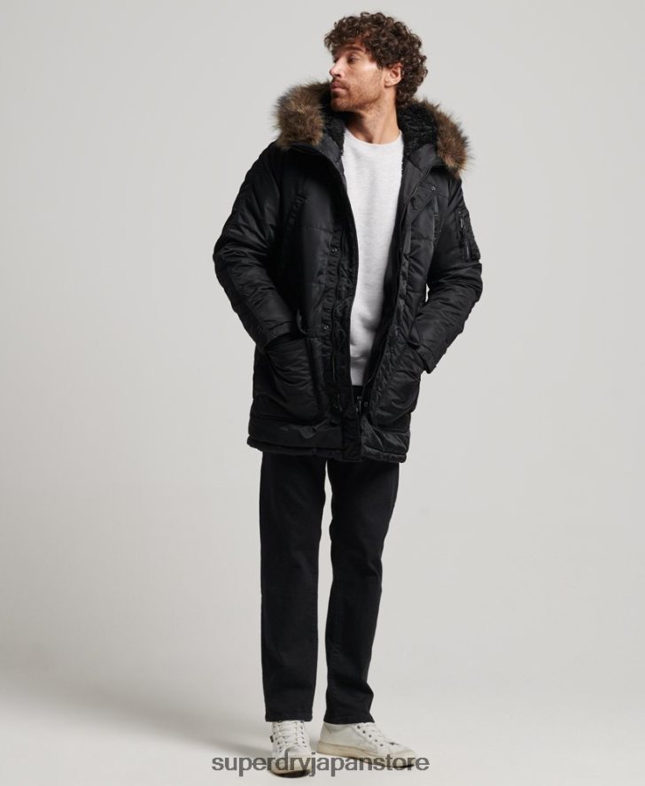 チヌークパーカージャケット 男性 Superdry 衣類 濃い灰色 2J62PZ4447