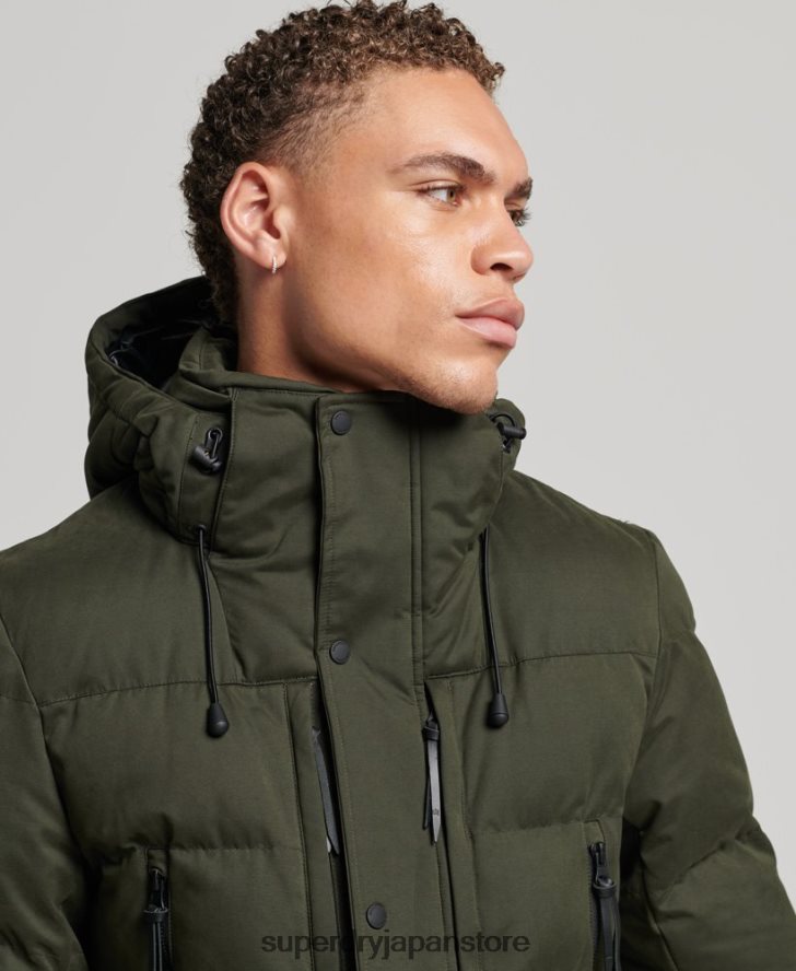 マイクロファイバーエクスペディションパーカージャケット 男性 Superdry 衣類 緑 2J62PZ4448