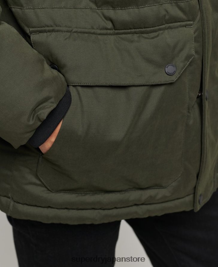 マイクロファイバーエクスペディションパーカージャケット 男性 Superdry 衣類 緑 2J62PZ4448