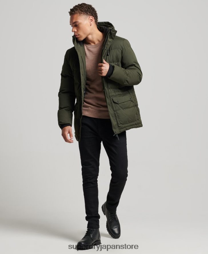 マイクロファイバーエクスペディションパーカージャケット 男性 Superdry 衣類 緑 2J62PZ4448