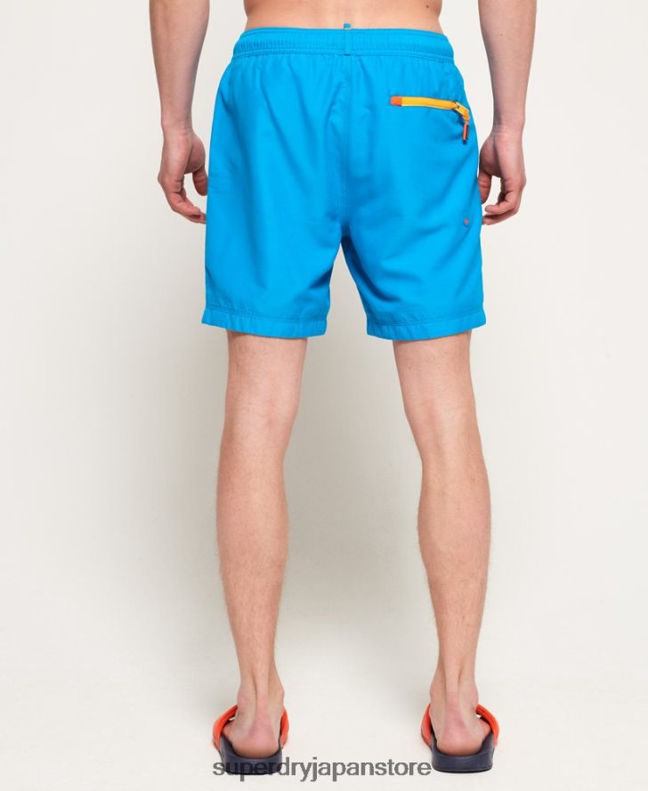 水球スイムショーツ 男性 Superdry 衣類 青 2J62PZ444