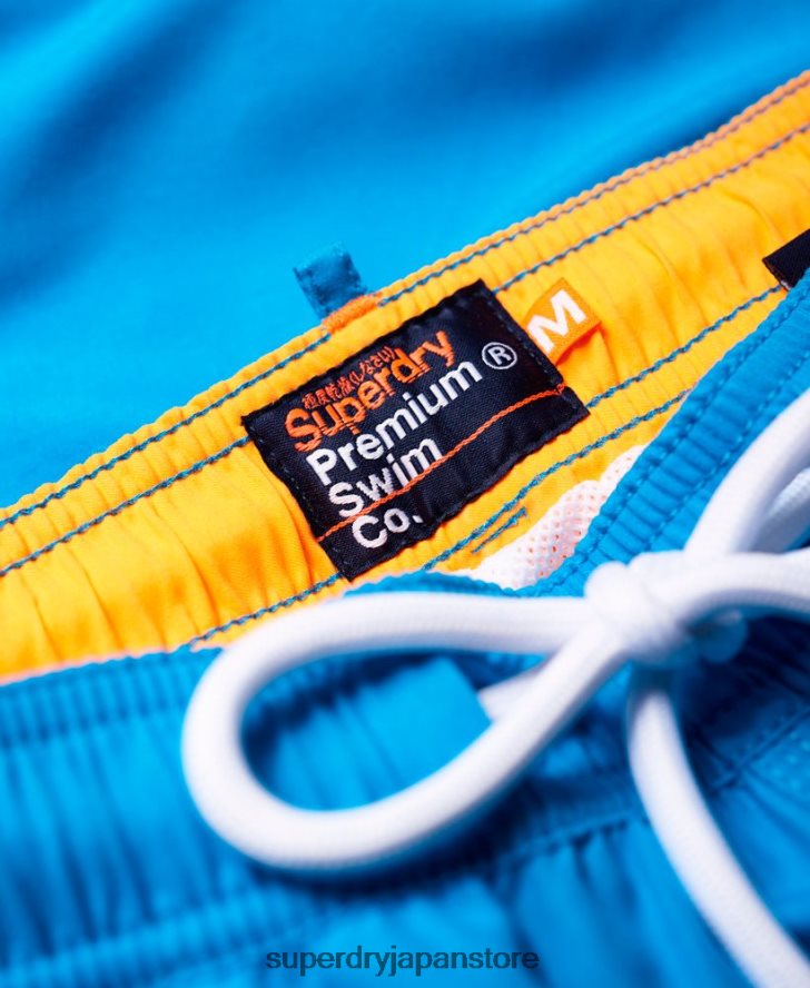 水球スイムショーツ 男性 Superdry 衣類 青 2J62PZ444