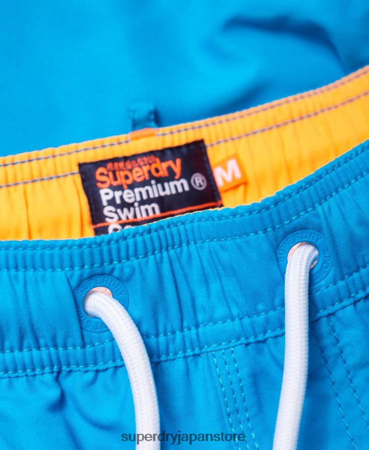 水球スイムショーツ 男性 Superdry 衣類 青 2J62PZ444