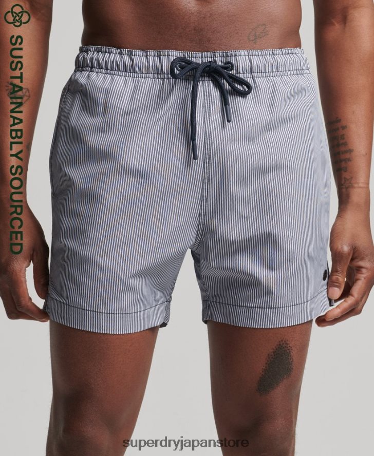 スタジオリサイクルスイムショーツ 男性 Superdry 衣類 海軍 2J62PZ445