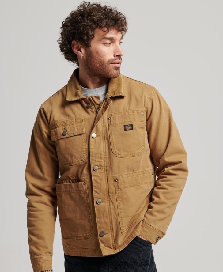ワークウェアランチジャケット 男性 Superdry 衣類 茶色 2J62PZ4450