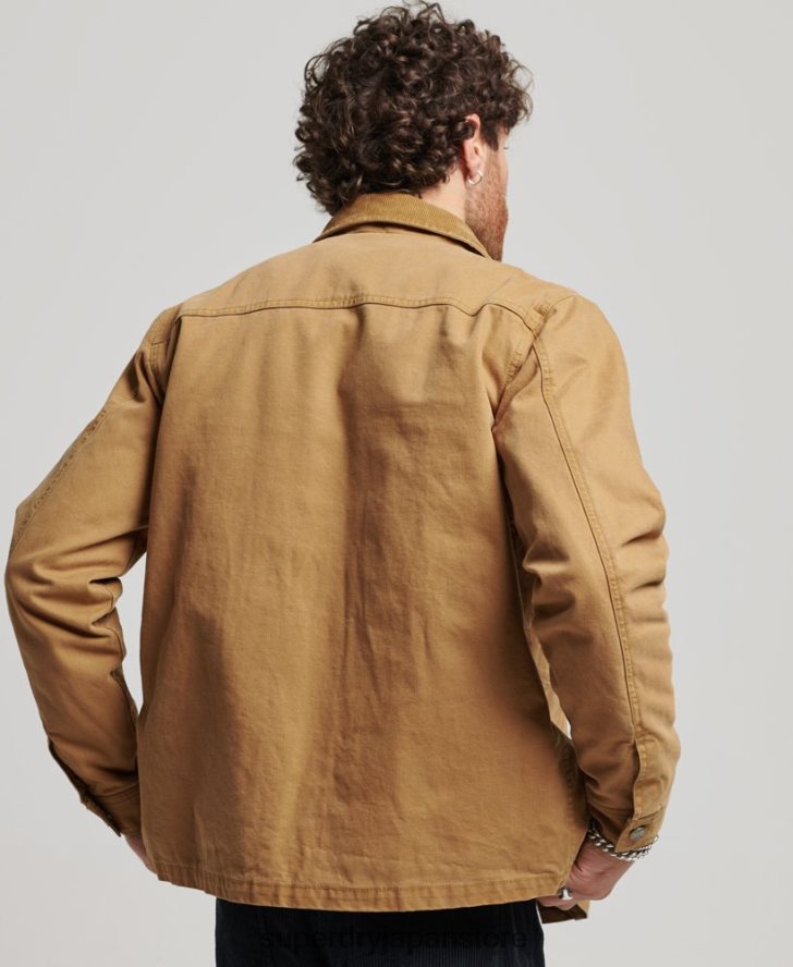ワークウェアランチジャケット 男性 Superdry 衣類 茶色 2J62PZ4450