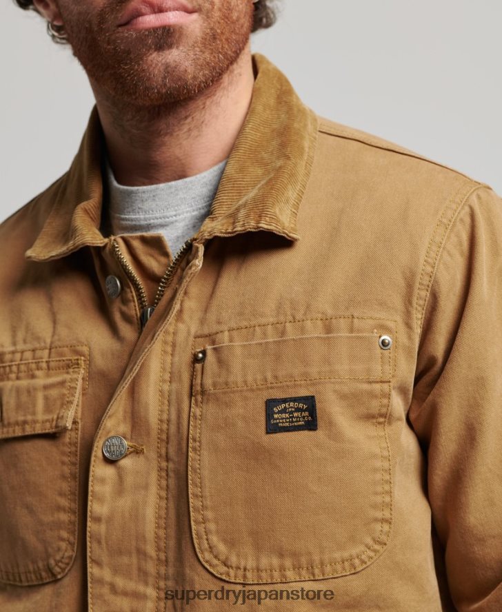 ワークウェアランチジャケット 男性 Superdry 衣類 茶色 2J62PZ4450