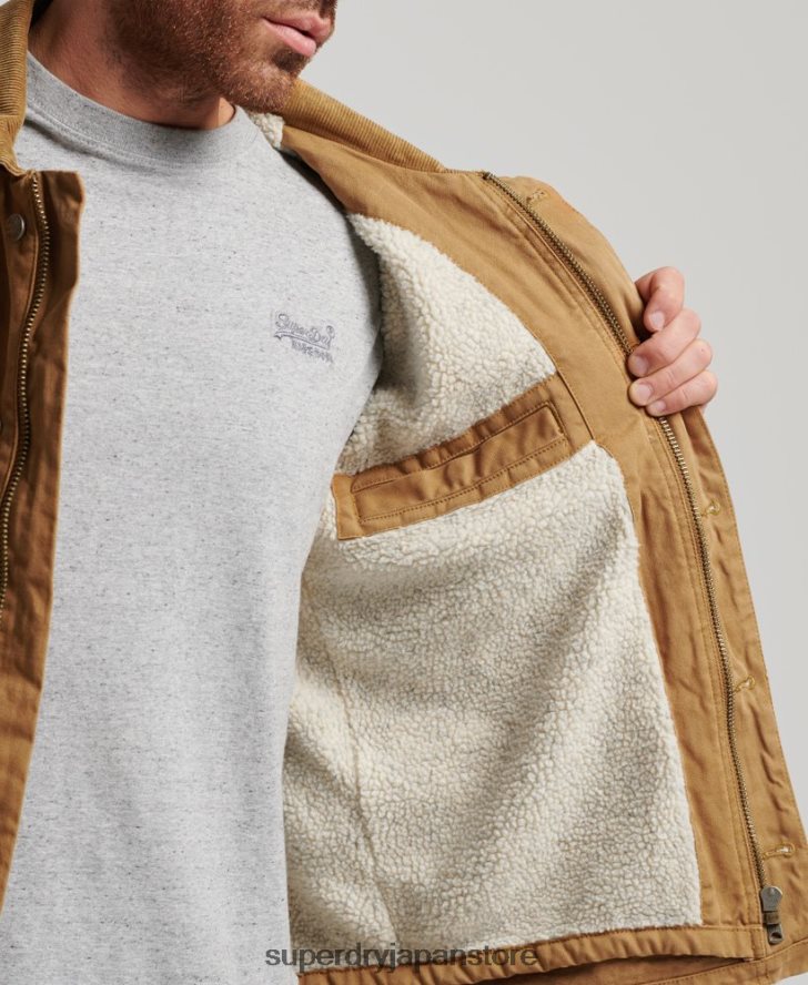 ワークウェアランチジャケット 男性 Superdry 衣類 茶色 2J62PZ4450