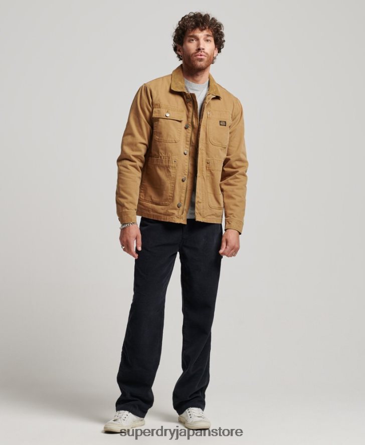ワークウェアランチジャケット 男性 Superdry 衣類 茶色 2J62PZ4450