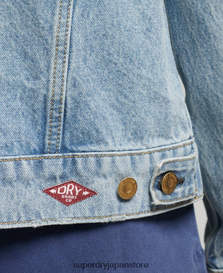 ヴィンテージ ハイウェイマン トラッカー ジャケット 男性 Superdry 衣類 青 2J62PZ4451