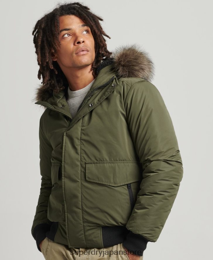 エベレスト ボンバージャケット 男性 Superdry 衣類 カーキ 2J62PZ4452
