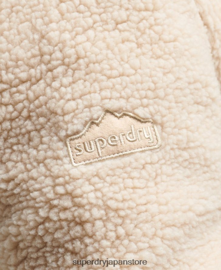 シェルパ ジップスルー ジャケット 男性 Superdry 衣類 クリーム 2J62PZ4453