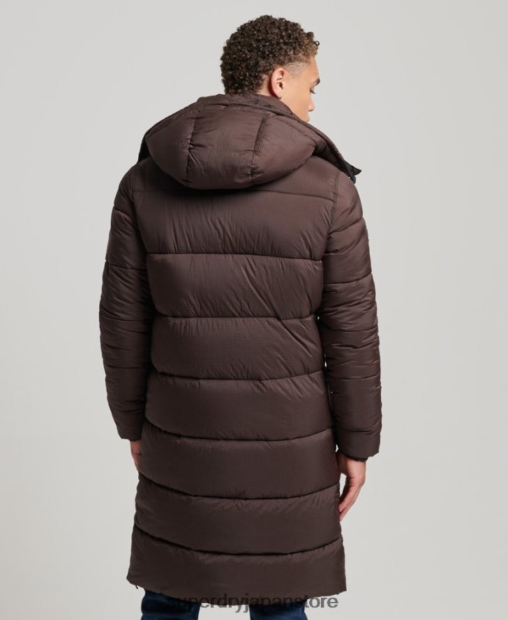 リップストップ延縄パファージャケット 男性 Superdry 衣類 茶色 2J62PZ4454