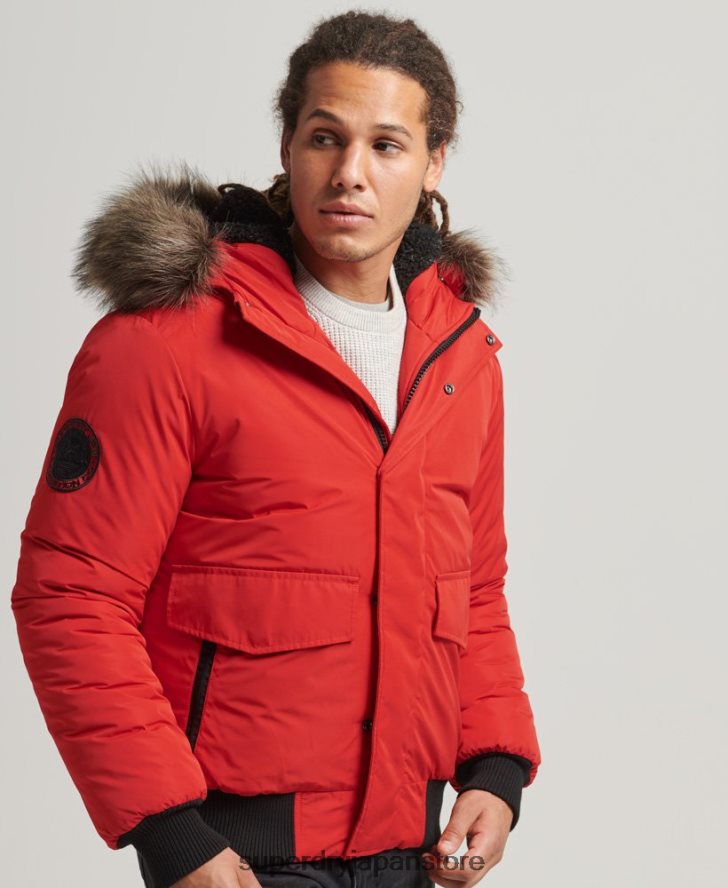 エベレスト ボンバージャケット 男性 Superdry 衣類 赤 2J62PZ4455