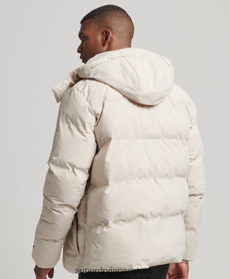 ショートボクシーパファージャケット 男性 Superdry 衣類 ベージュ 2J62PZ4456