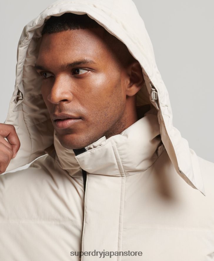 ショートボクシーパファージャケット 男性 Superdry 衣類 ベージュ 2J62PZ4456