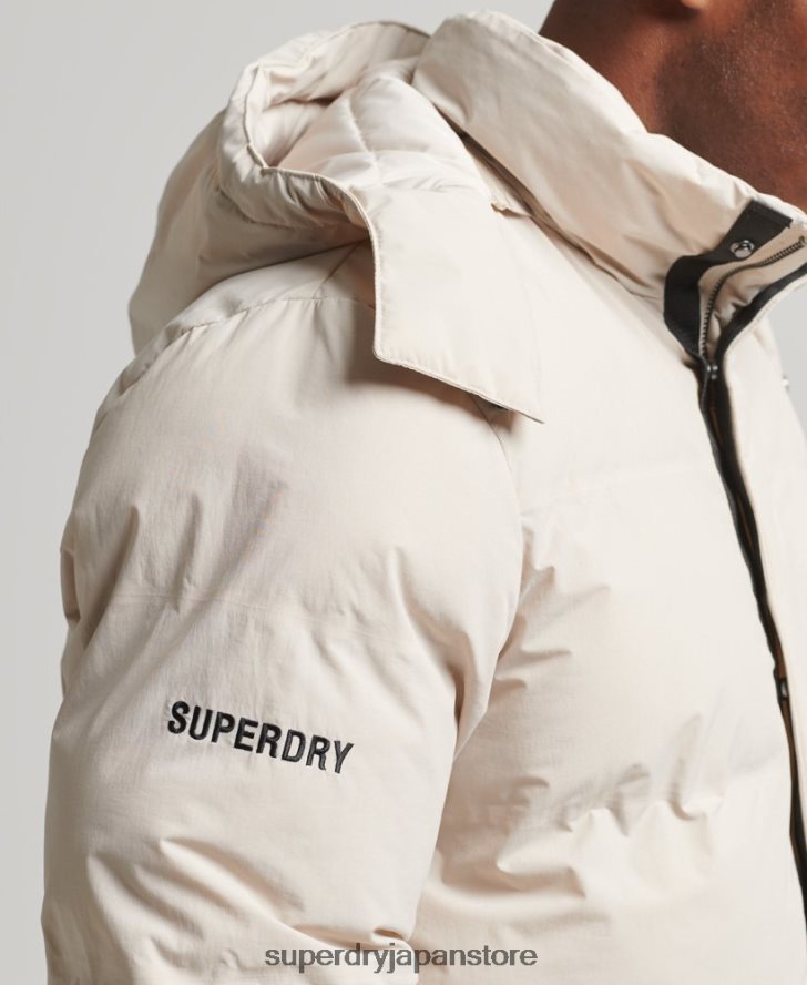 ショートボクシーパファージャケット 男性 Superdry 衣類 ベージュ 2J62PZ4456