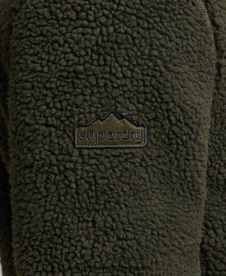 シェルパ ジップスルー ジャケット 男性 Superdry 衣類 緑 2J62PZ4458