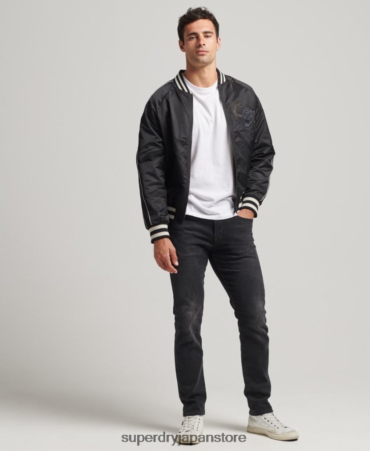ヴィンテージスカジャンボンバージャケット 男性 Superdry 衣類 濃い灰色 2J62PZ4459