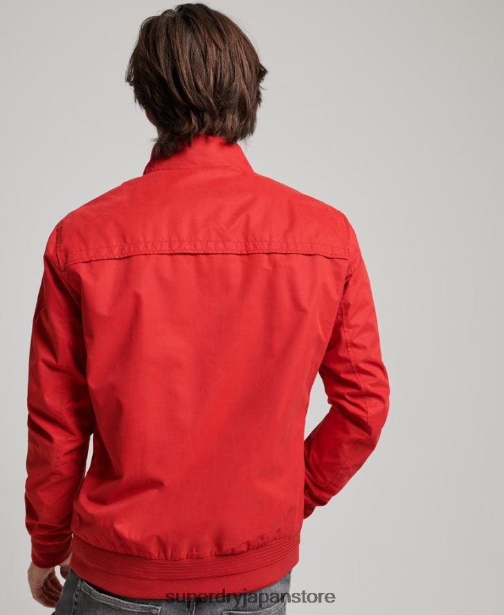 アイコニックなハリントンジャケット 男性 Superdry 衣類 赤 2J62PZ4465