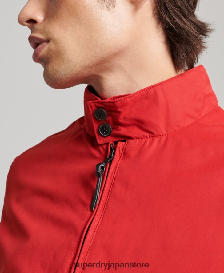 アイコニックなハリントンジャケット 男性 Superdry 衣類 赤 2J62PZ4465