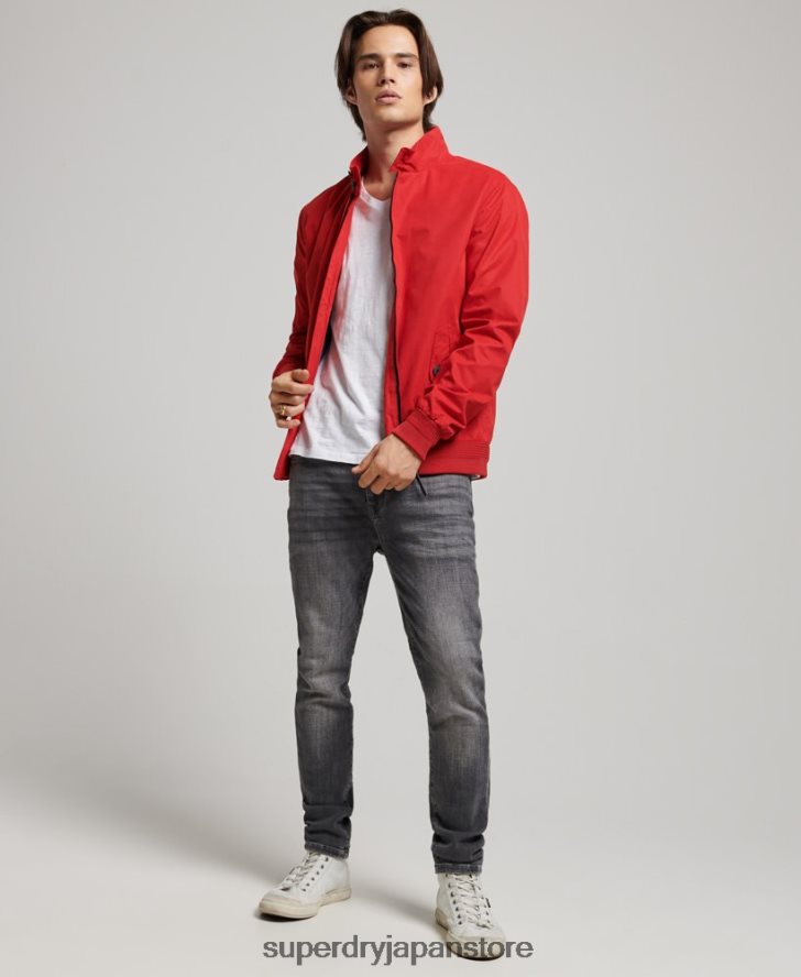 アイコニックなハリントンジャケット 男性 Superdry 衣類 赤 2J62PZ4465