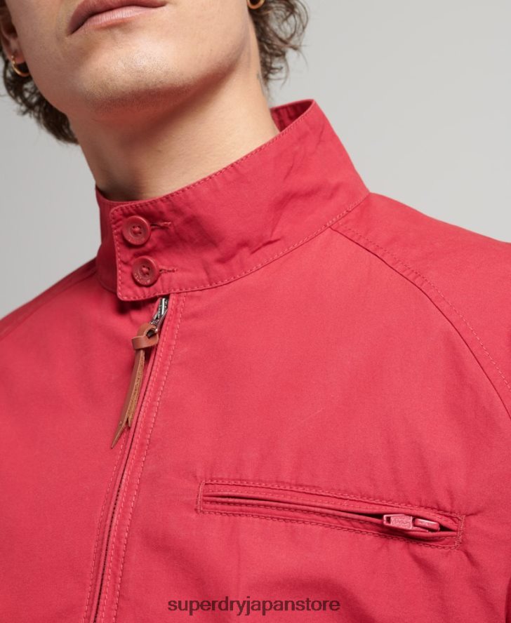ヴィンテージ カレッジ ハリントン ジャケット 男性 Superdry 衣類 赤 2J62PZ4466