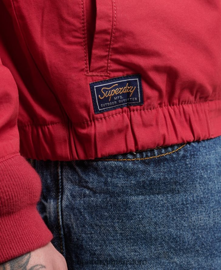 ヴィンテージ カレッジ ハリントン ジャケット 男性 Superdry 衣類 赤 2J62PZ4466