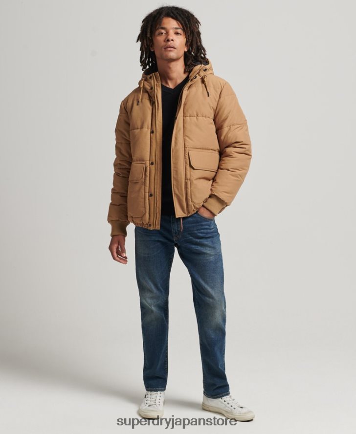 マウンテンパファージャケット 男性 Superdry 衣類 茶色 2J62PZ4467