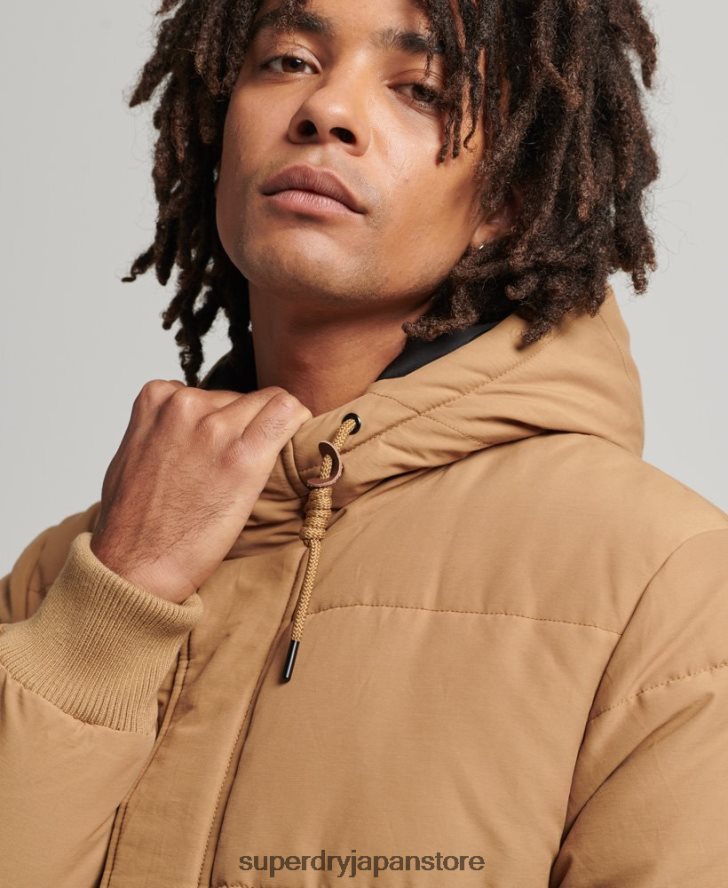 マウンテンパファージャケット 男性 Superdry 衣類 茶色 2J62PZ4467