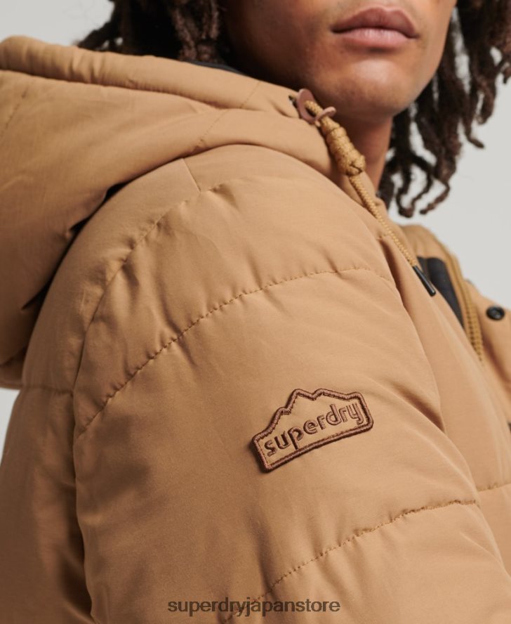 マウンテンパファージャケット 男性 Superdry 衣類 茶色 2J62PZ4467
