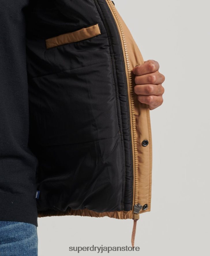 マウンテンパファージャケット 男性 Superdry 衣類 茶色 2J62PZ4467