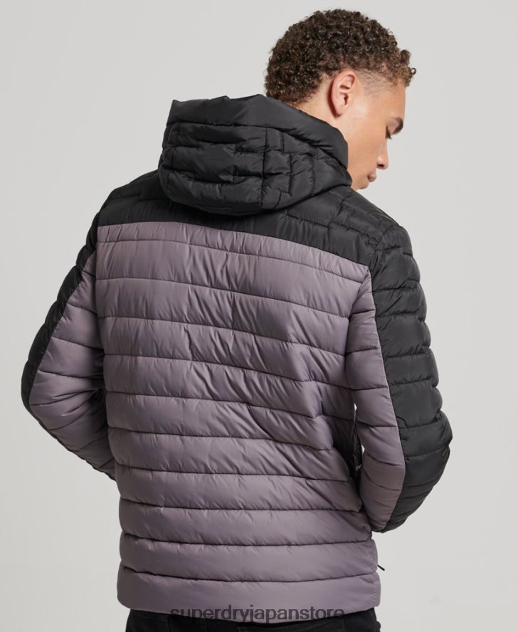 エクスペディションレーダーキルティングミックスフジジャケット 男性 Superdry 衣類 グレー 2J62PZ4469