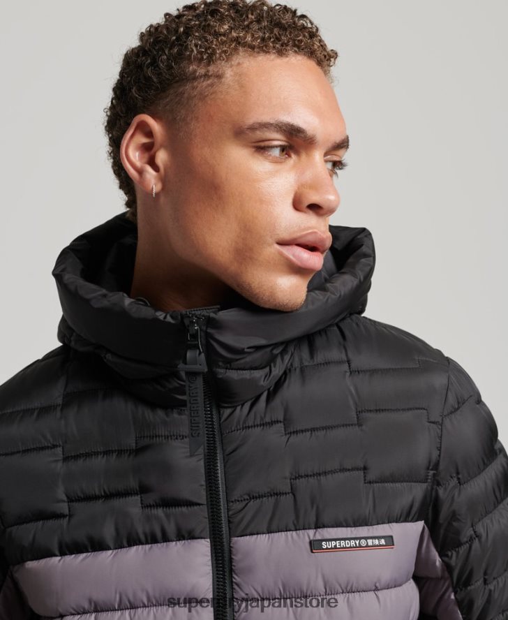 エクスペディションレーダーキルティングミックスフジジャケット 男性 Superdry 衣類 グレー 2J62PZ4469