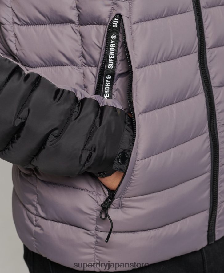 エクスペディションレーダーキルティングミックスフジジャケット 男性 Superdry 衣類 グレー 2J62PZ4469