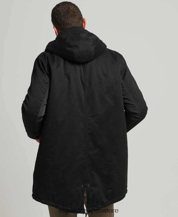 フィッシュテールパーカーコート 男性 Superdry 衣類 黒 2J62PZ4472