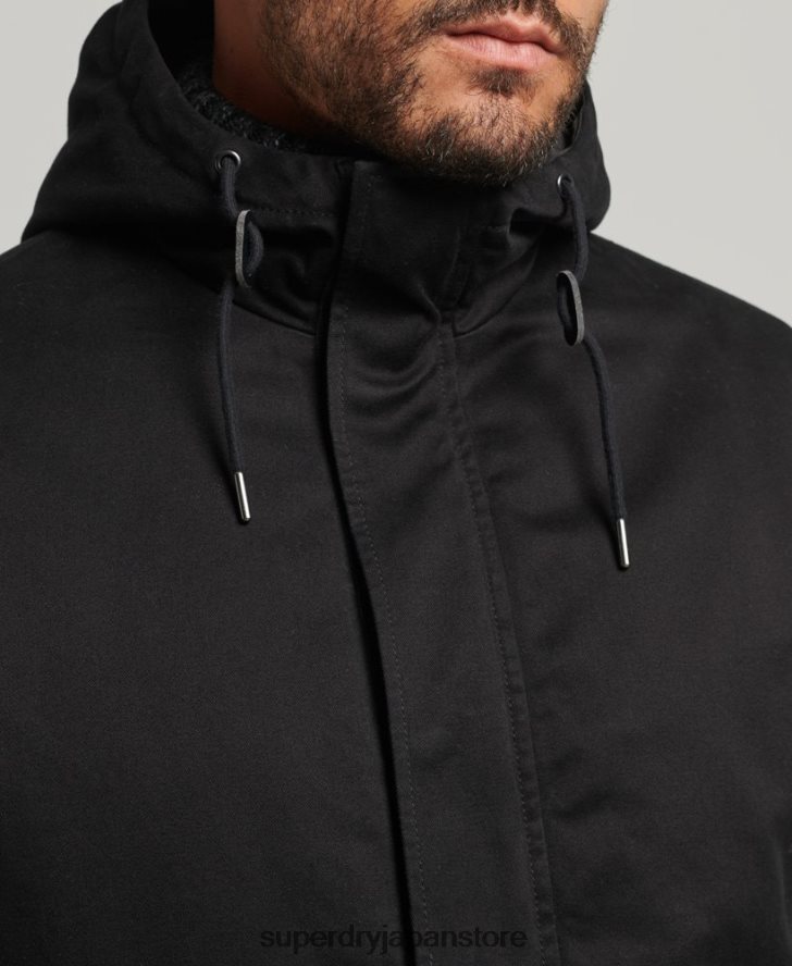 フィッシュテールパーカーコート 男性 Superdry 衣類 黒 2J62PZ4472
