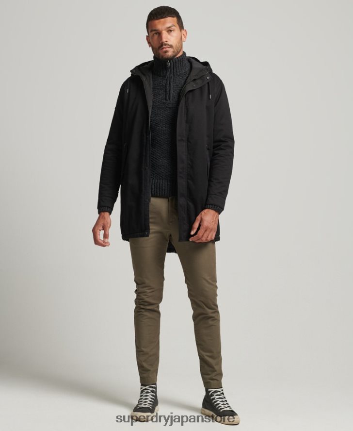 フィッシュテールパーカーコート 男性 Superdry 衣類 黒 2J62PZ4472