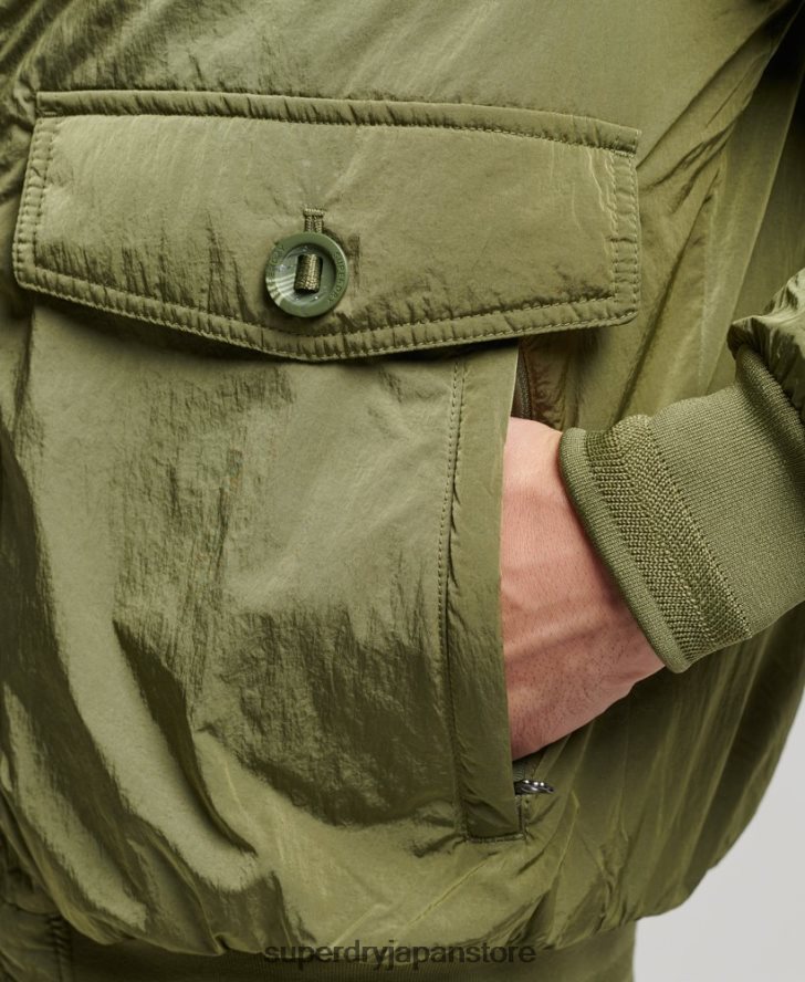 ミリタリーエベレストボンバージャケット 男性 Superdry 衣類 緑 2J62PZ4475