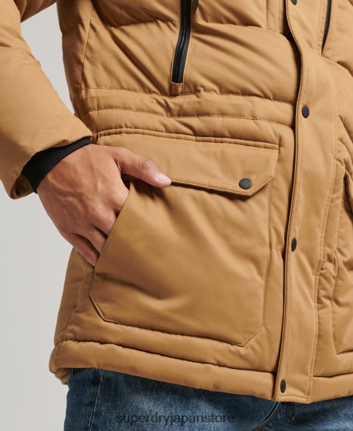 マイクロファイバーエクスペディションパーカージャケット 男性 Superdry 衣類 茶色 2J62PZ4478