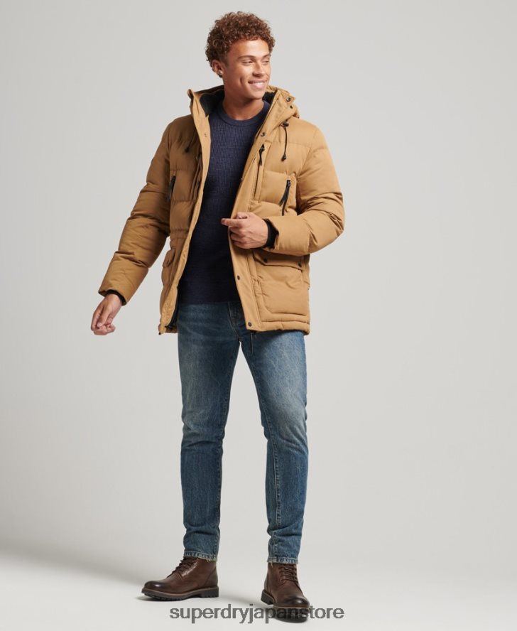 マイクロファイバーエクスペディションパーカージャケット 男性 Superdry 衣類 茶色 2J62PZ4478